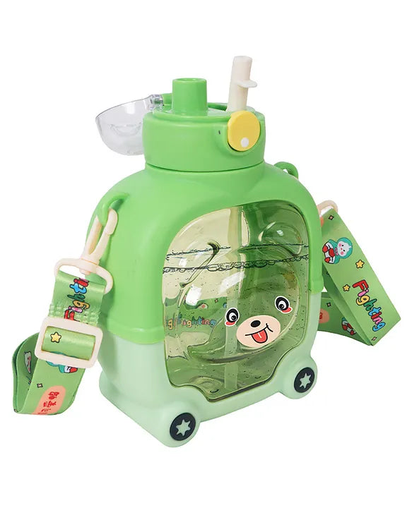 R for Rabbit Tritan BPA Free & Non Toxic Straw Sippy Water Bottle for Leak Proof Drinking Bear Theme Blue - 1000 ml