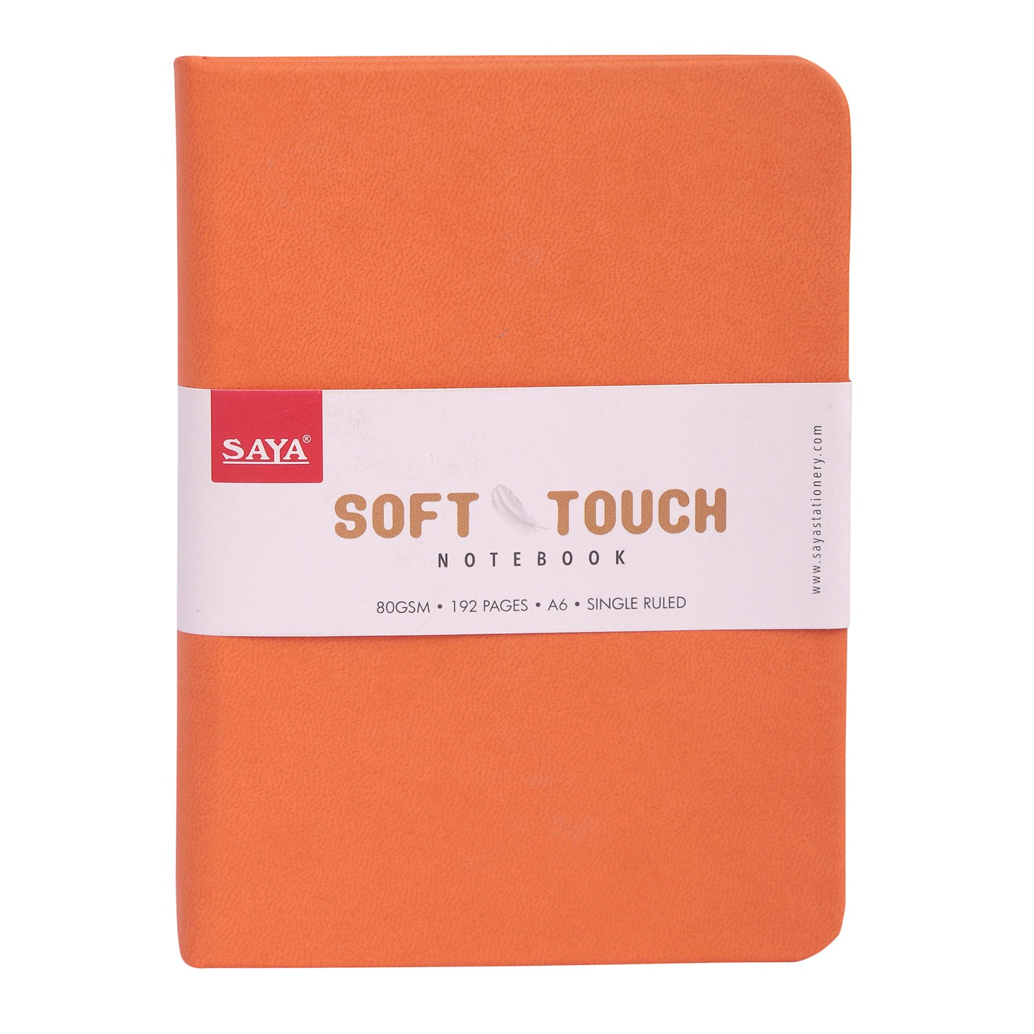 Saya Soft Touch A6 Notebook , Flexible PU Cover, 192 Pages (80 GSM), with Pen Holder Loop (Pack Of 3)