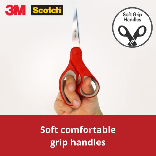 Scotch 3M Scotch Scissors | 6" Multipurpose | Comfort Grip Handle And Stainless Steel Blades | Paper, Photos, Crafts