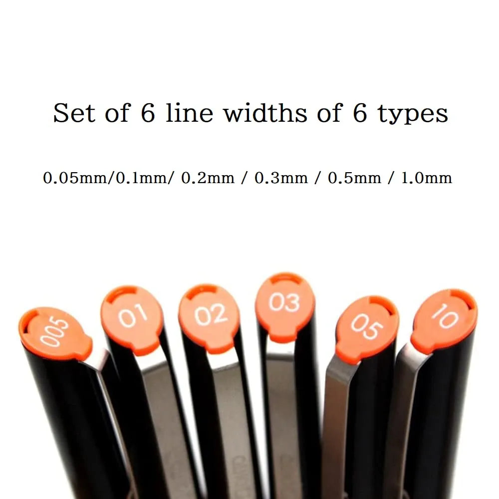 OHTO Graphic Liner CFR-150GL Rollerball Drawing Pen (Set of 2 Assorted Tip Sizes with Different Tip Size Combos)