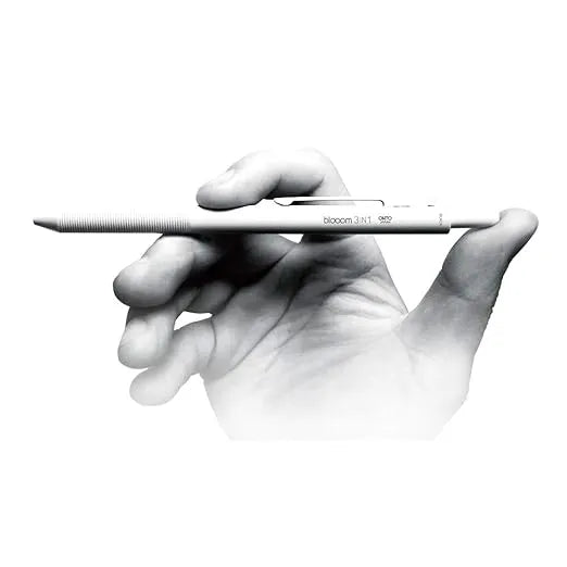 OHTO MF-25B3 Bloom 3-in-1 Pen – 0.7mm Black & Red Ballpoint Pens + 0.5mm Mechanical Pencil – Red/Blue/White/Black