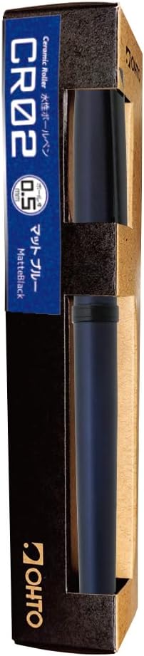OHTO CR02 Ceramic Rollerball Pen with Matte Trim – 0.5mm Black Ink – Matte Blue/Matte Wine/Matte Silver