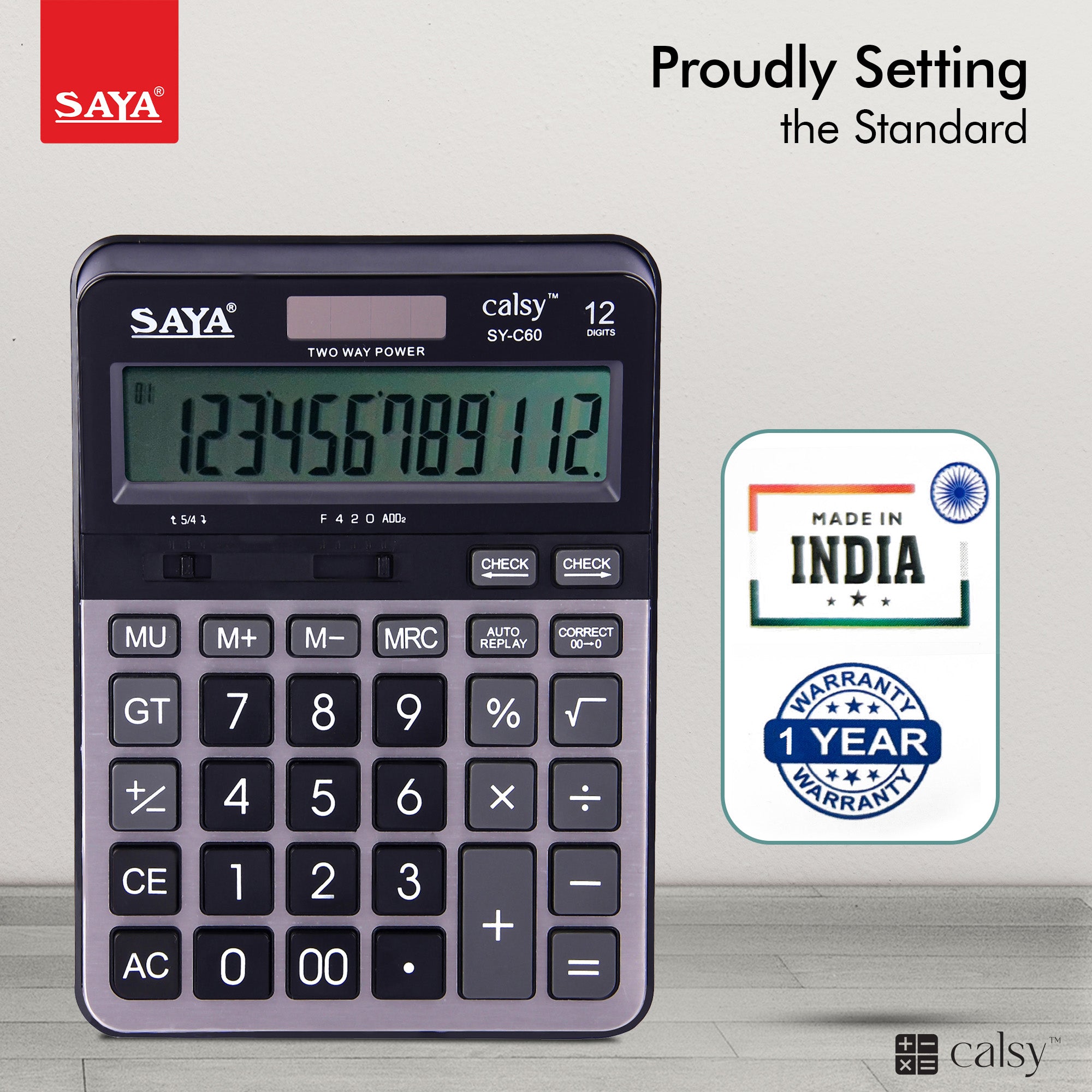 Saya Premium Desktop Calculator – Sleek Design with Superior Performance!