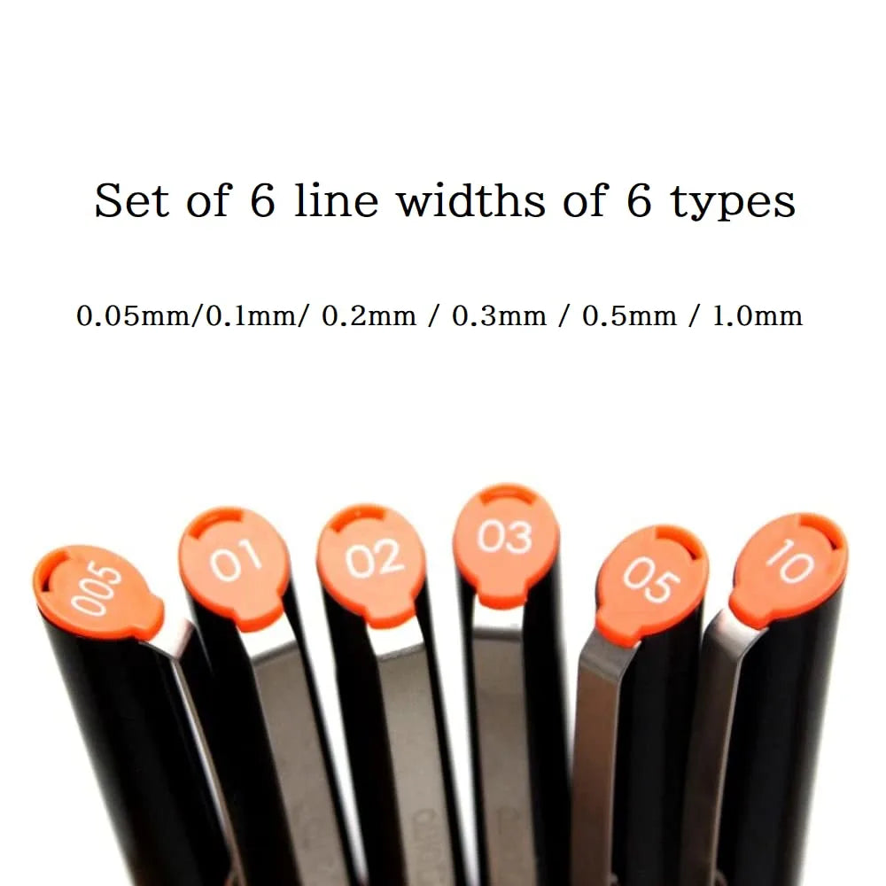OHTO Graphic Liner CFR-150GL Rollerball Drawing Pen (Set of 3 Assorted Tip Sizes with Different Tip Size Combos)