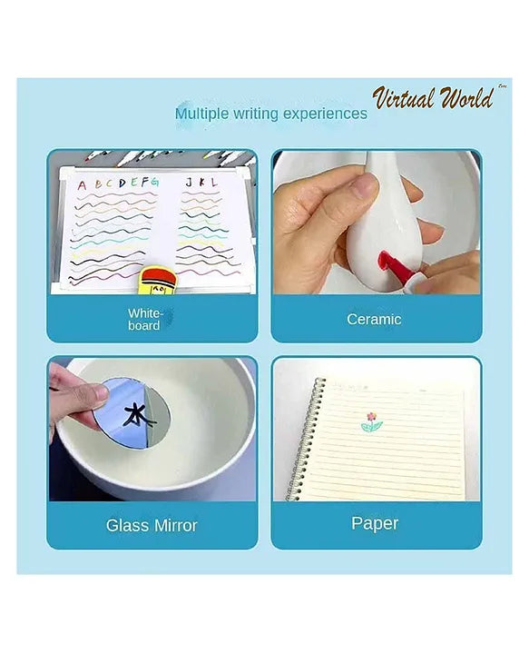 New Pinch Washable Marker Color Floating Ink Pen Set - 16 Pieces