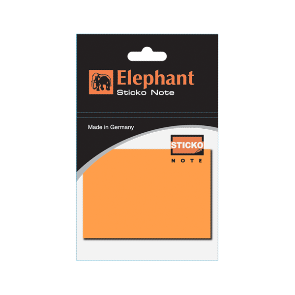 Elephant Sticky Notes, Neon Colors (Made in Germany)