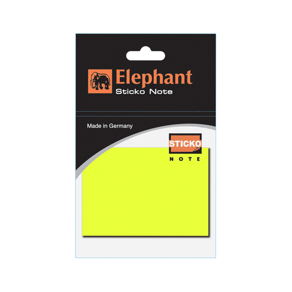 Elephant Sticky Notes, Neon Colors (Made in Germany)