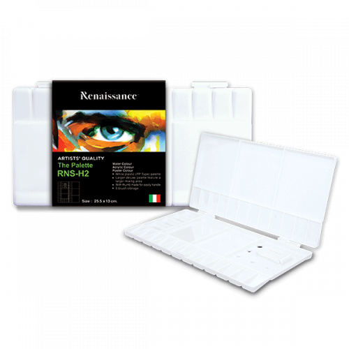 Renaissance Foldable Watercolour Mixing Palette - 25.5 x 13 cm, Model RNS-H2