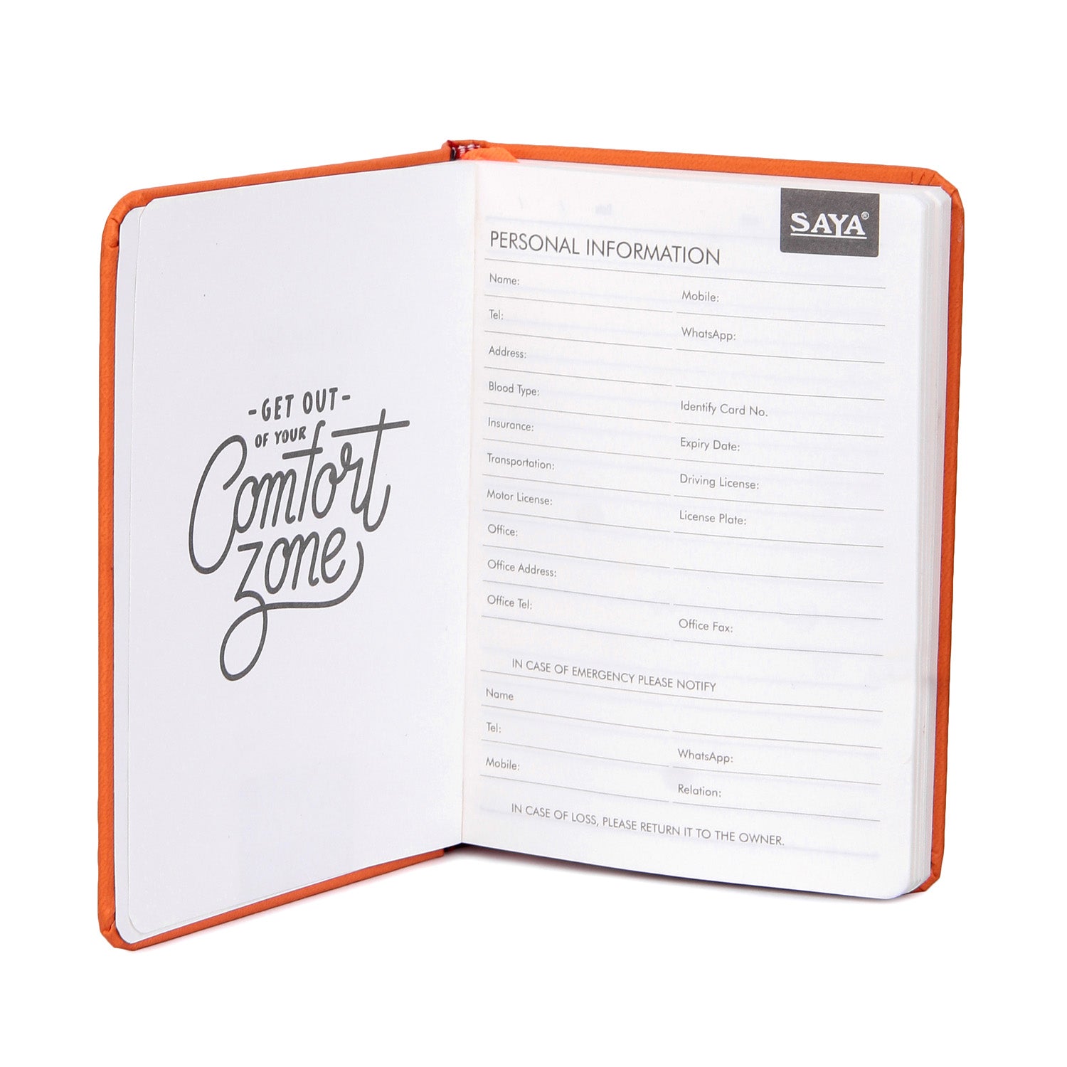 Saya Soft Touch A6 Notebook , Flexible PU Cover, 192 Pages (80 GSM), with Pen Holder Loop (Pack Of 3)