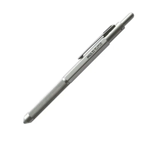 OHTO MF-20K3B Multi Pen – 0.7mm Black & Red Ballpoint Pens + 0.5mm Mechanical Pencil – Black/Silver/Gunmetal