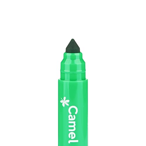 Camel Washable Colour Markers 12 shades (lid colour may vary)
