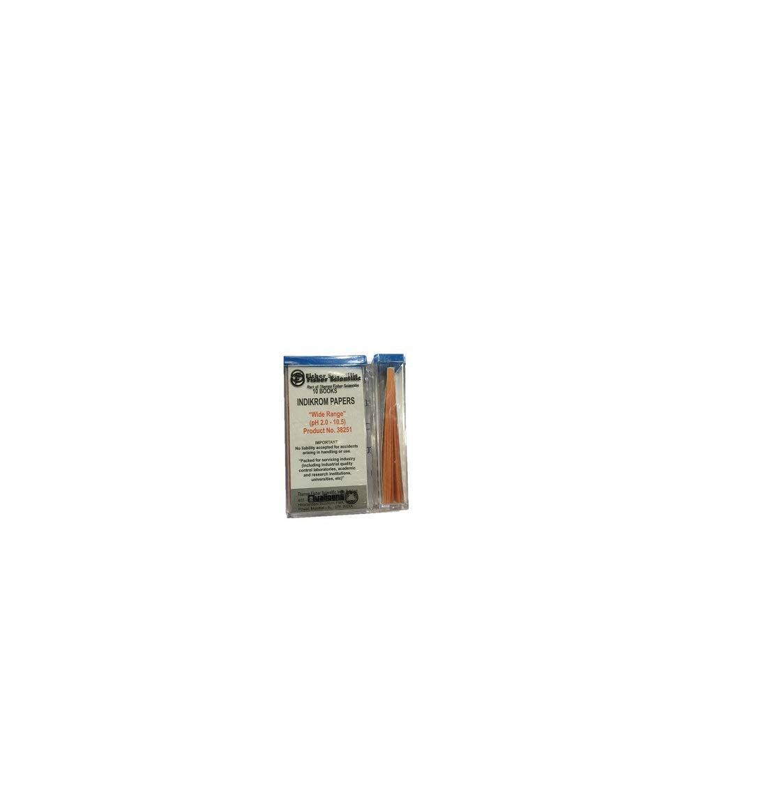 INDIKROM PAPERS AANIJ Fisher Scientific 20105 Indicator Papers Full Range pH 2.0 To 10.5 10 Bks (200 Strips)