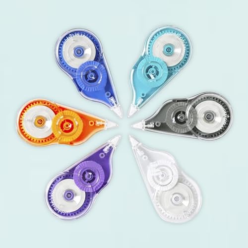 GLUN® Multipurpose 25 Meter White Strip Error Correction Tape with Front Cap for Office, School, Project, Assignment Pack of 1