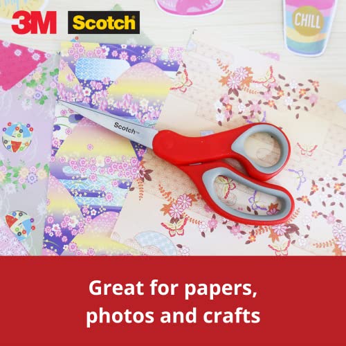 Scotch 3M Scotch Scissors | 6" Multipurpose | Comfort Grip Handle And Stainless Steel Blades | Paper, Photos, Crafts