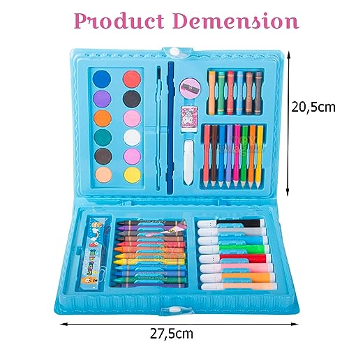 Toy Imagine Color Set for Kids Drawing Doodle Sketch Crayon Painting Water Paint Art Colour Kit Toys Birthday Return Christmas Gift Boys Girls Age : 3 5 Years Old Stationery(Color Set 68)