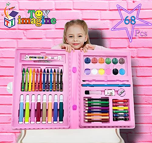 Toy Imagine Color Set for Kids Drawing Doodle Sketch Crayon Painting Water Paint Art Colour Kit Toys Birthday Return Christmas Gift Boys Girls Age 3