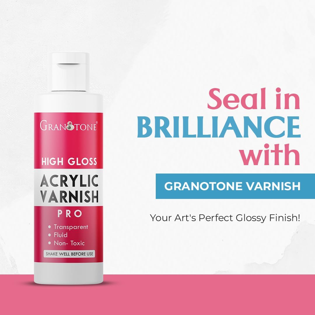 GRANOTONE Acrylic Artist's Varnish Non Yellowing Non Toxic (100 ML HIGH GLOSS)