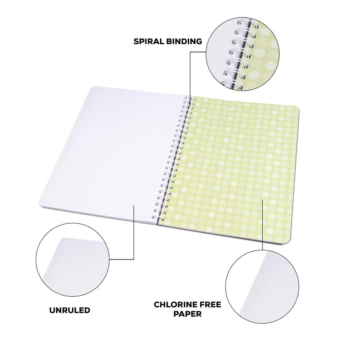 Classmate Soft Cover 6 Subject Spiral Binding Notebook, Unruled, 302 Pages (Design May Vary)