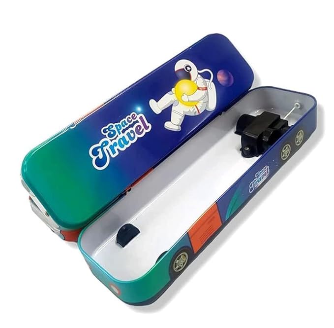 Kids Pencil Box – Multi-Compartment, Cartoon Design, Durable