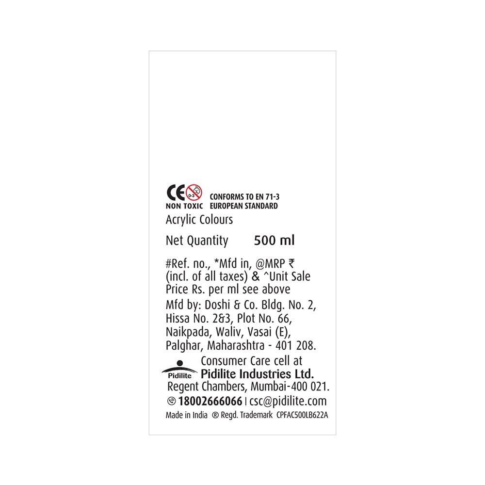 Pidilite Fevicryl Acrylic Colour (500 Ml): White