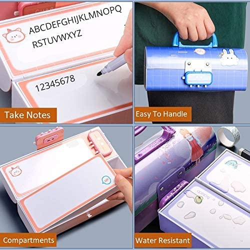 Multi-function pencil box/compass box with lock for school children