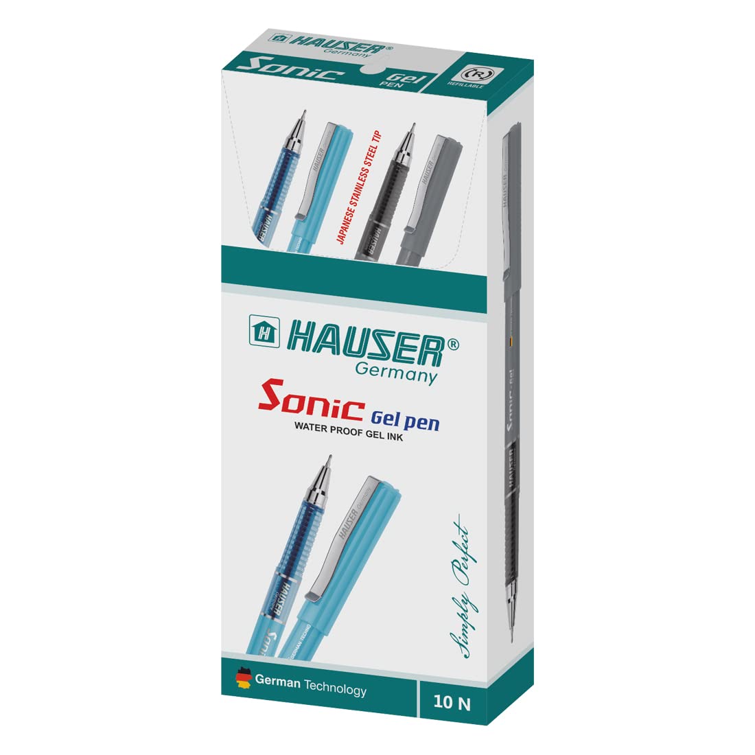 Hauser Germany Gel Pen Refills Blue Plastic Hauser Iconiq Gel