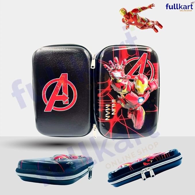 Iron-Man Kids Pencil Case – Stylish, Multipurpose Stationery Box