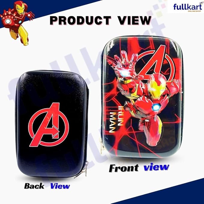 Iron-Man Kids Pencil Case – Stylish, Multipurpose Stationery Box