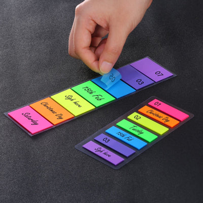 Elephant Sticky Note Index Tabs – 5 Fluorescent Colors (Thailand)