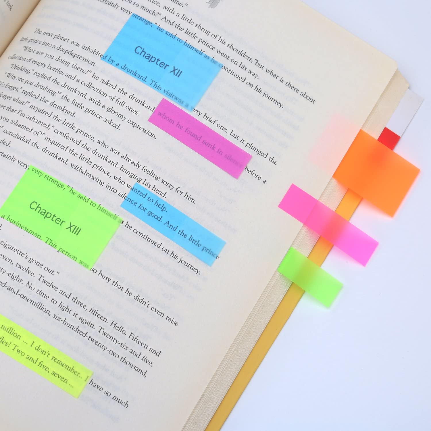 Elephant Sticky Tabs – 3 Neon Colors, Fluorescent Index