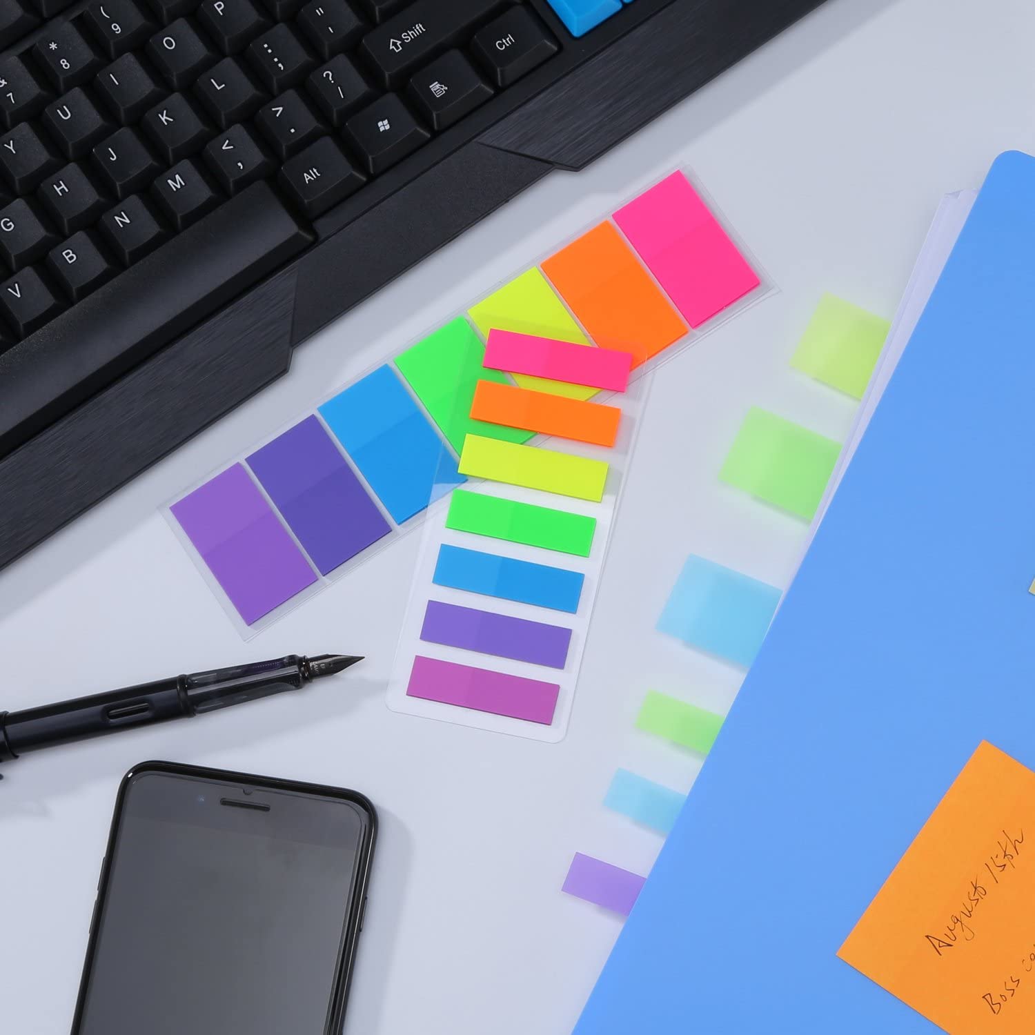 Elephant Sticky Note Index Tabs – Pastel (3 Colors, Mini Strips)