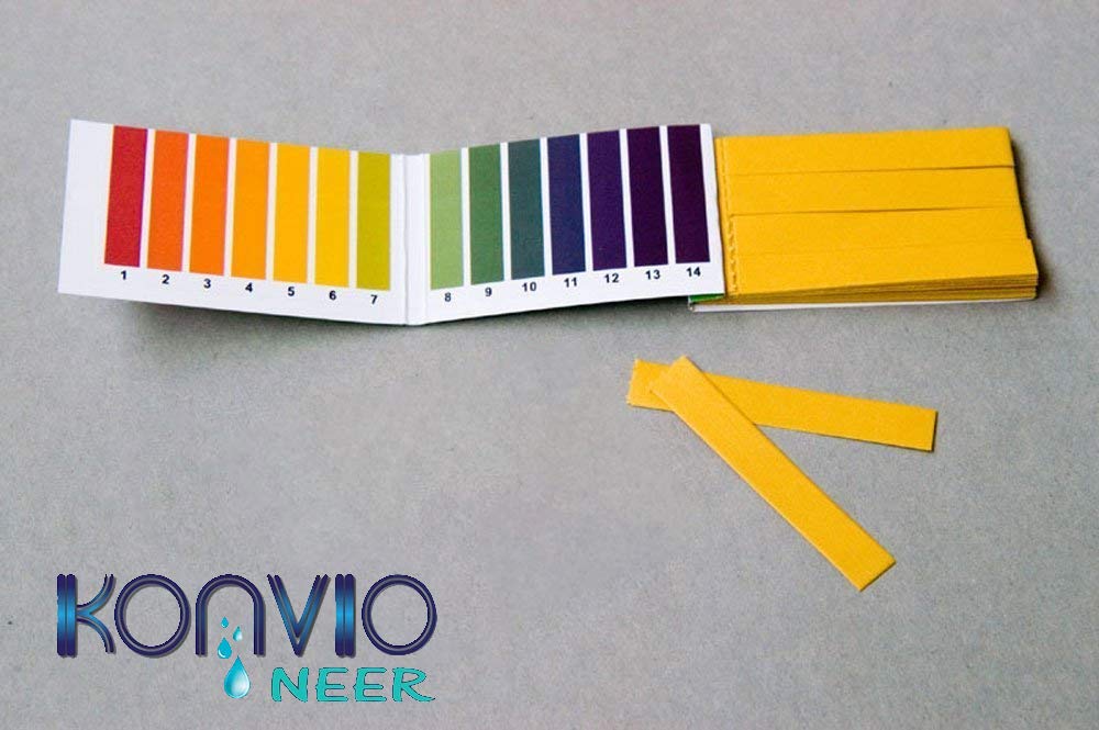 Konvio Neer Full pH 1-14 Test Indicator Litmus pH Paper, ph Meter, Litmus Paper for Water Testing, Water and Soil testing with 80 PH Strips, 1-14 Test Indicators, pH Strip (80 Strips)