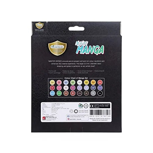 Master Art Manga Series Coloured Pencils (Set of 24 Pencils)