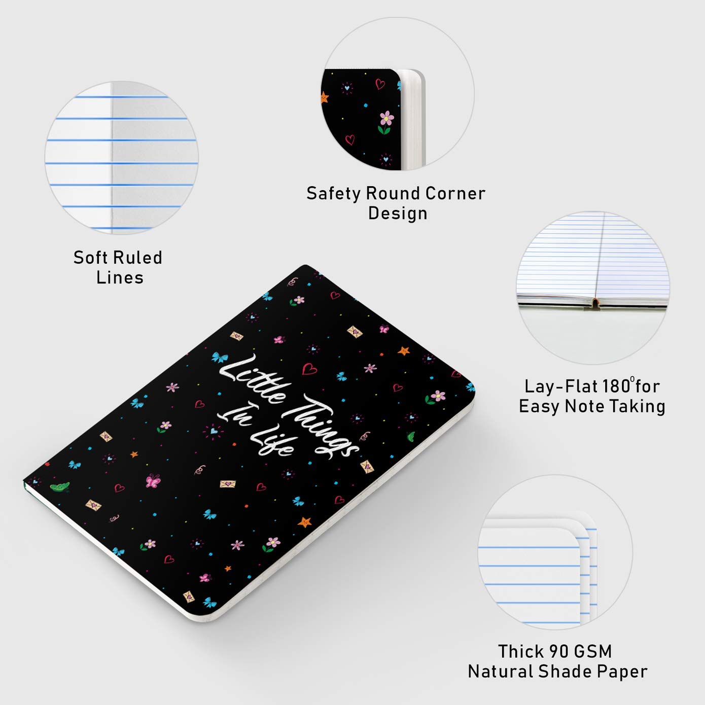 Diary Notebook: 90 GSM, B6, Ruled, 112 Pages Journal Diary (Little Things in Life)