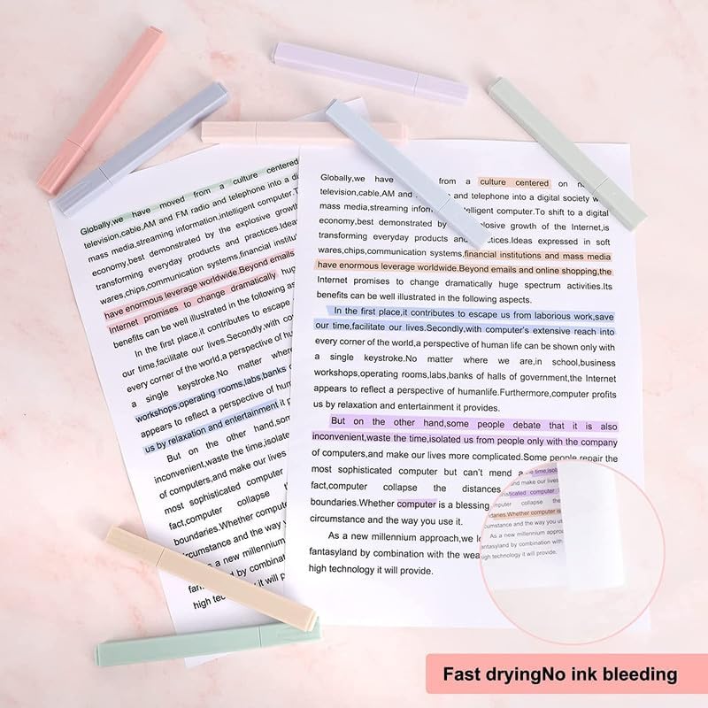 Shuttle Art 6 Pcs Aesthetic Cute Highlighters Bible Highlighters
