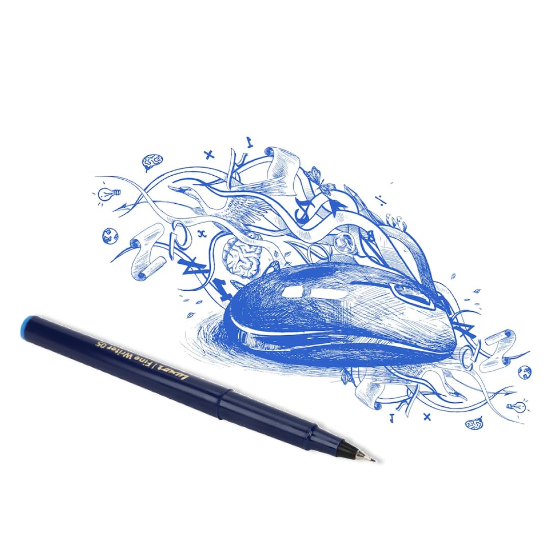 Luxor Finewriter 05 | Assorted Colour | Pack 0f 10 | Perfect for School, Home & Office | Ideal for Professionals & Students