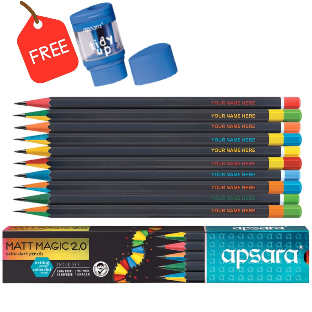 ncgifts personalized pencil | customized pencil with name for kids Set (20 Pcs) - Name Engraved, Ideal Gift for Kids Birthday and Return Gifts (2)