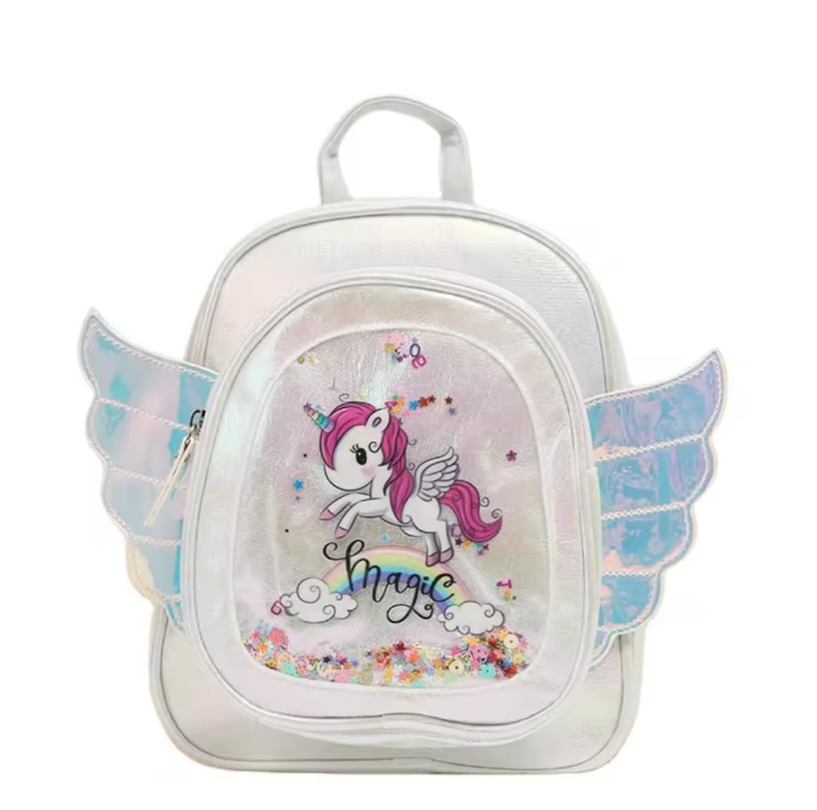 Cuty Kraft Glitter Bags for Kids- Mini Backpack for Girls, Picnic bags for girls, fancy Bags for Girls- Random design