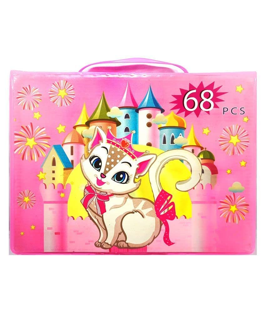 Toy Imagine Color Set for Kids Drawing Doodle Sketch Crayon Painting Water Paint Art Colour Kit Toys Birthday Return Christmas Gift Boys Girls Age : 3 5 Years Old Stationery(Color Set 68)