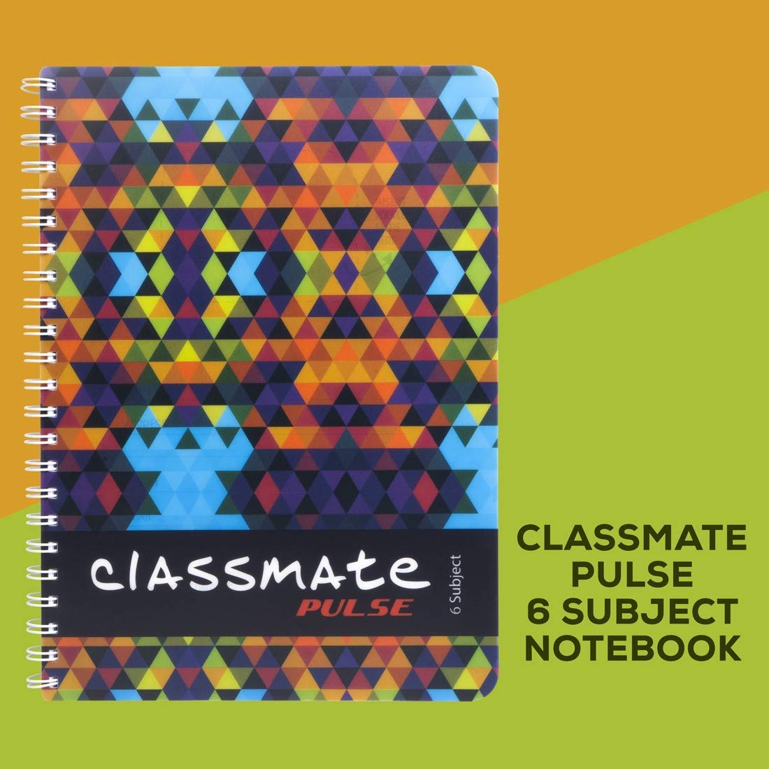 Classmate Soft Cover 6 Subject Spiral Binding Notebook, Unruled, 302 Pages (Design May Vary)