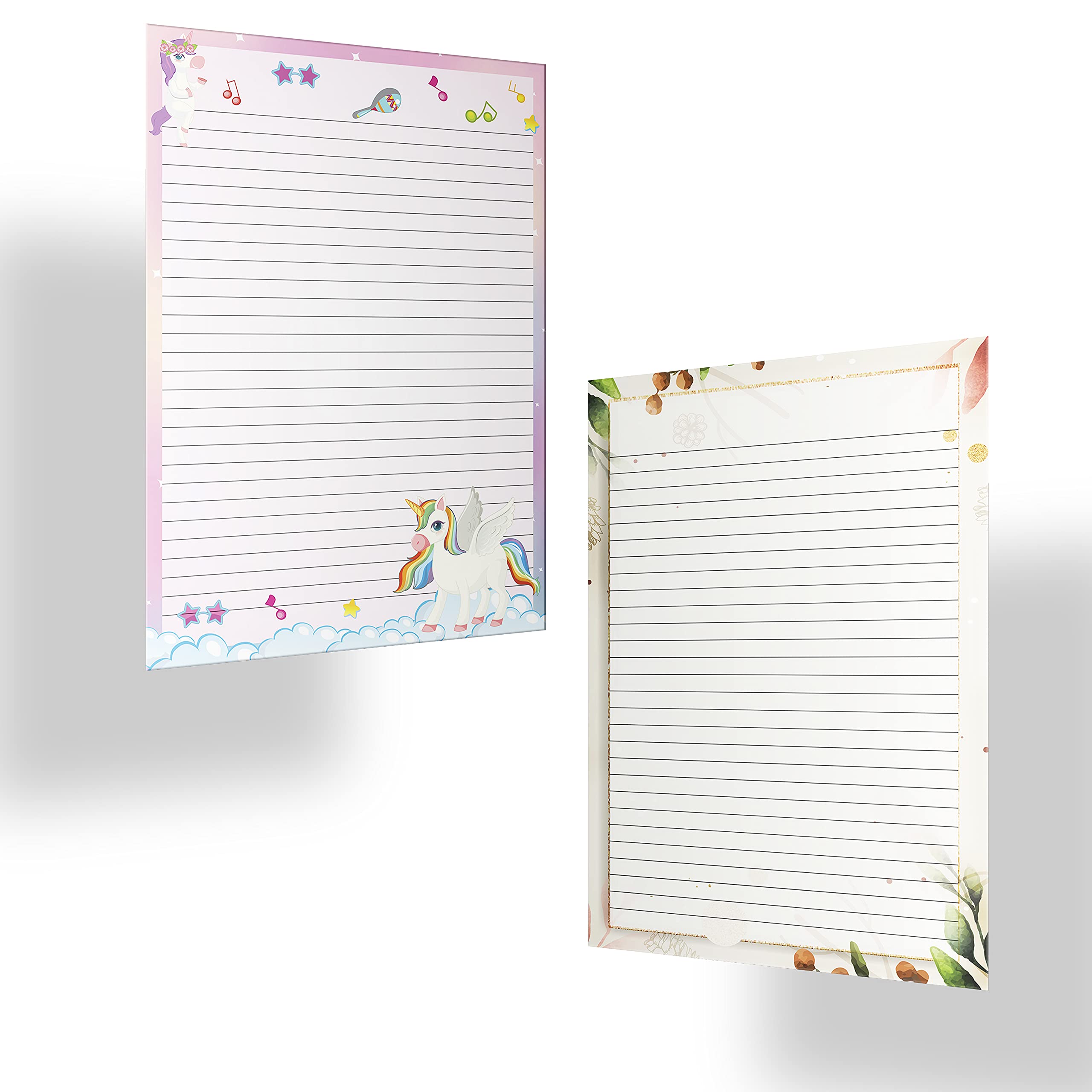 Clickedin One Side Ruled A4 Size Designer Page Sheet for Project School, Colleges, Project, Assignments, Practical Multipurpose 20 Pages