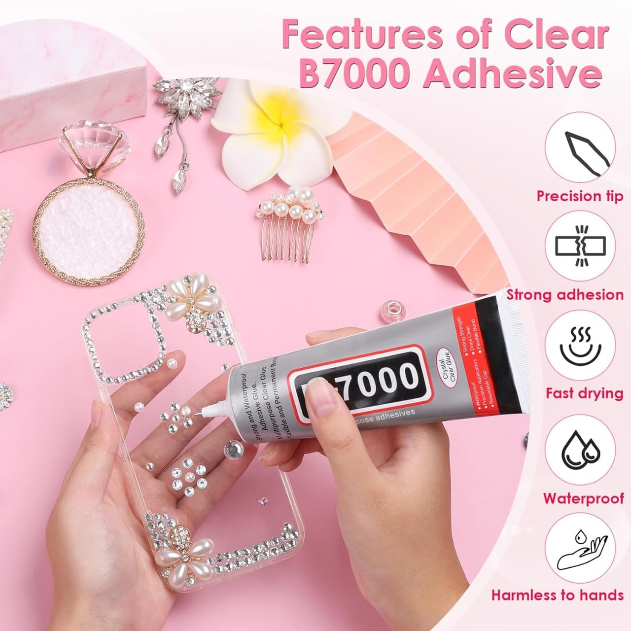 B7000 50ML GLUE (MOBILE PHONES,CLOTHES,JEWELLERY MAKING,SHOES,BEADS,GLASS,AARI WORK,STONES)