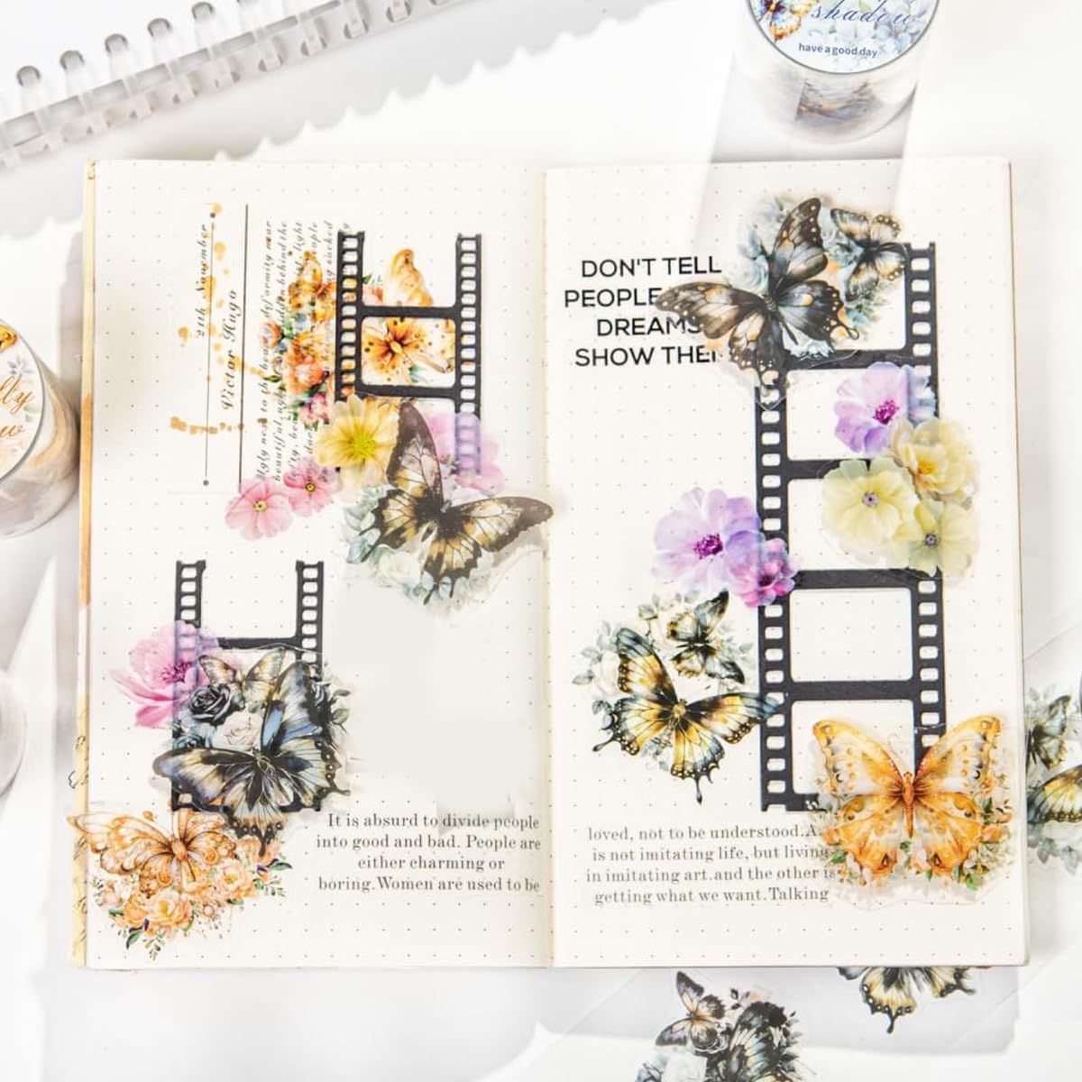 Set Di 6 Rotoli Di Adesivi Washi Tape In PET Per Scrapbooking, Tema Piante In Vaso, Stile Estetico, Per Diario, Album Fotografico, Planner E Decorazioni - 2