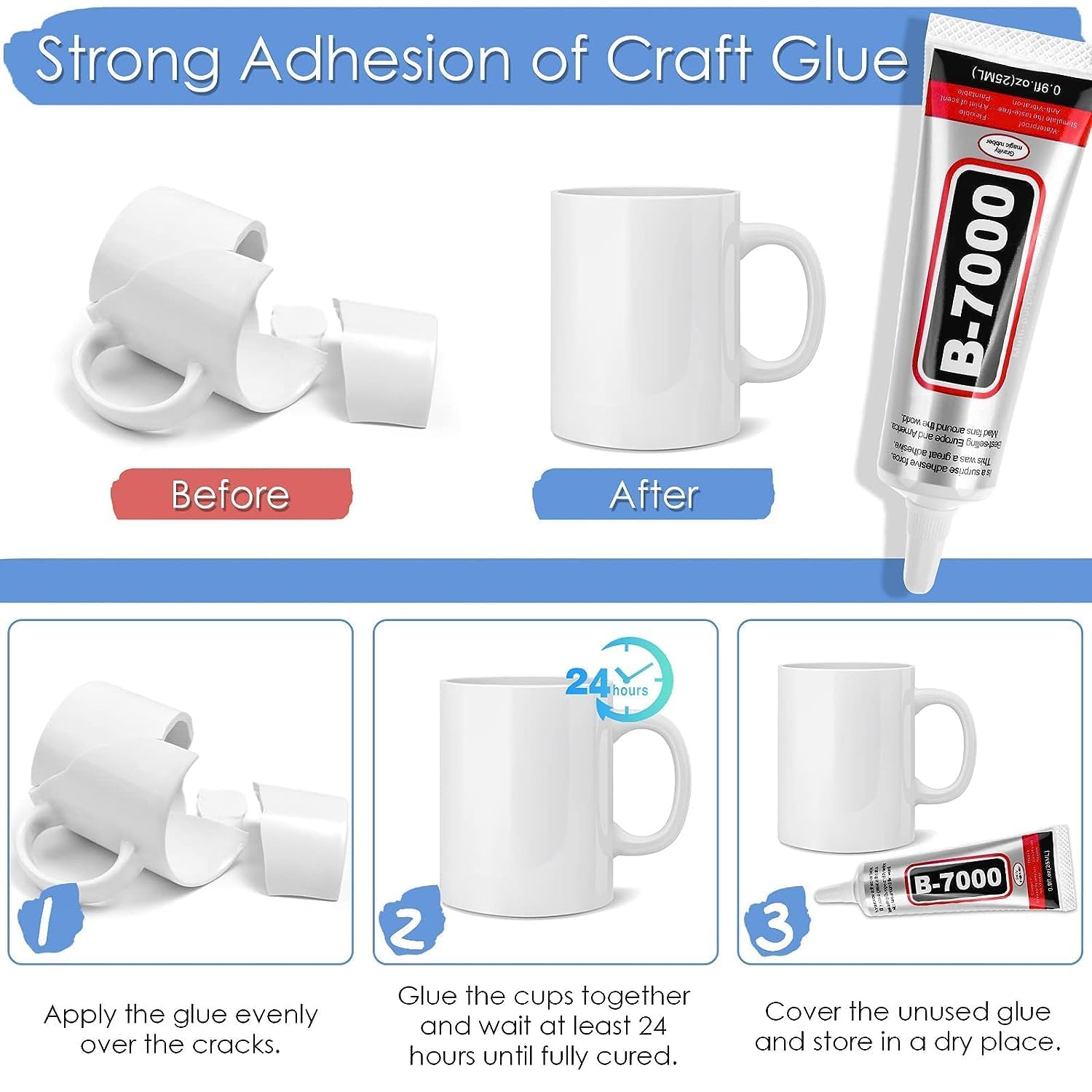 B7000 50ML GLUE (MOBILE PHONES,CLOTHES,JEWELLERY MAKING,SHOES,BEADS,GLASS,AARI WORK,STONES)