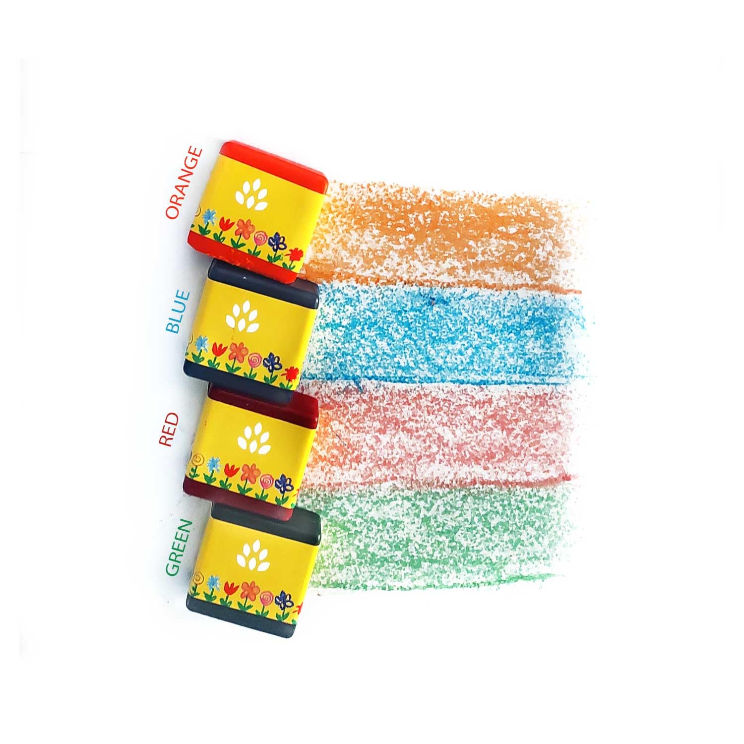 Azafran My First Crayon 4 Jumbo Block Crayons Colors Set for Kids, Baby and Infant Safe, Hypoallergenic, Non-Toxic, Washable, Plant-Based Crayons Colour Set, Ideal Toys for 1 Year Old