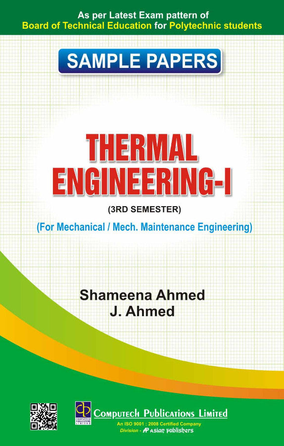 Asian Sample Papers for Thermal Engineering-I (Mechanical & Mech. Maintenance Engineering) (Semester 3)