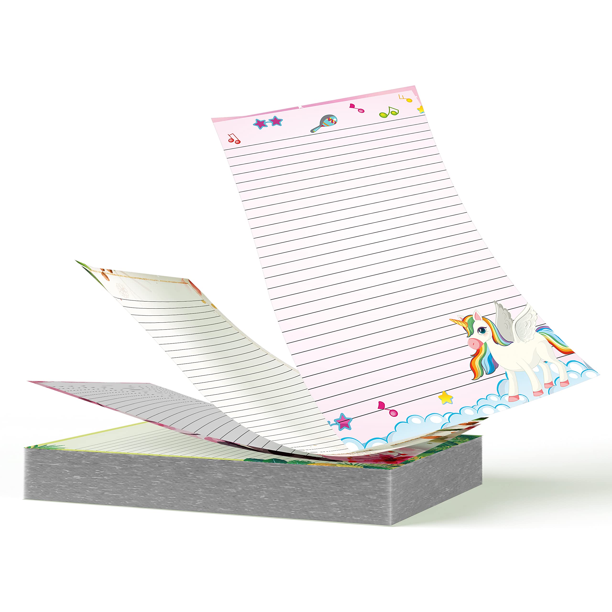 Clickedin One Side Ruled A4 Size Designer Page Sheet for Project School, Colleges, Project, Assignments, Practical Multipurpose 20 Pages