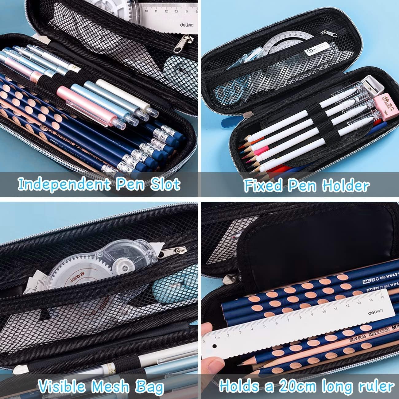 Royals hub 3D Cover Eva Space Astronaut Theme Pencil Case Large Capacity Pencil Pouch Bag Compass School Pouch Organizer For Students Kids Stylish Pen Holder Pouch Stationery Box - Canvas, Multicolor