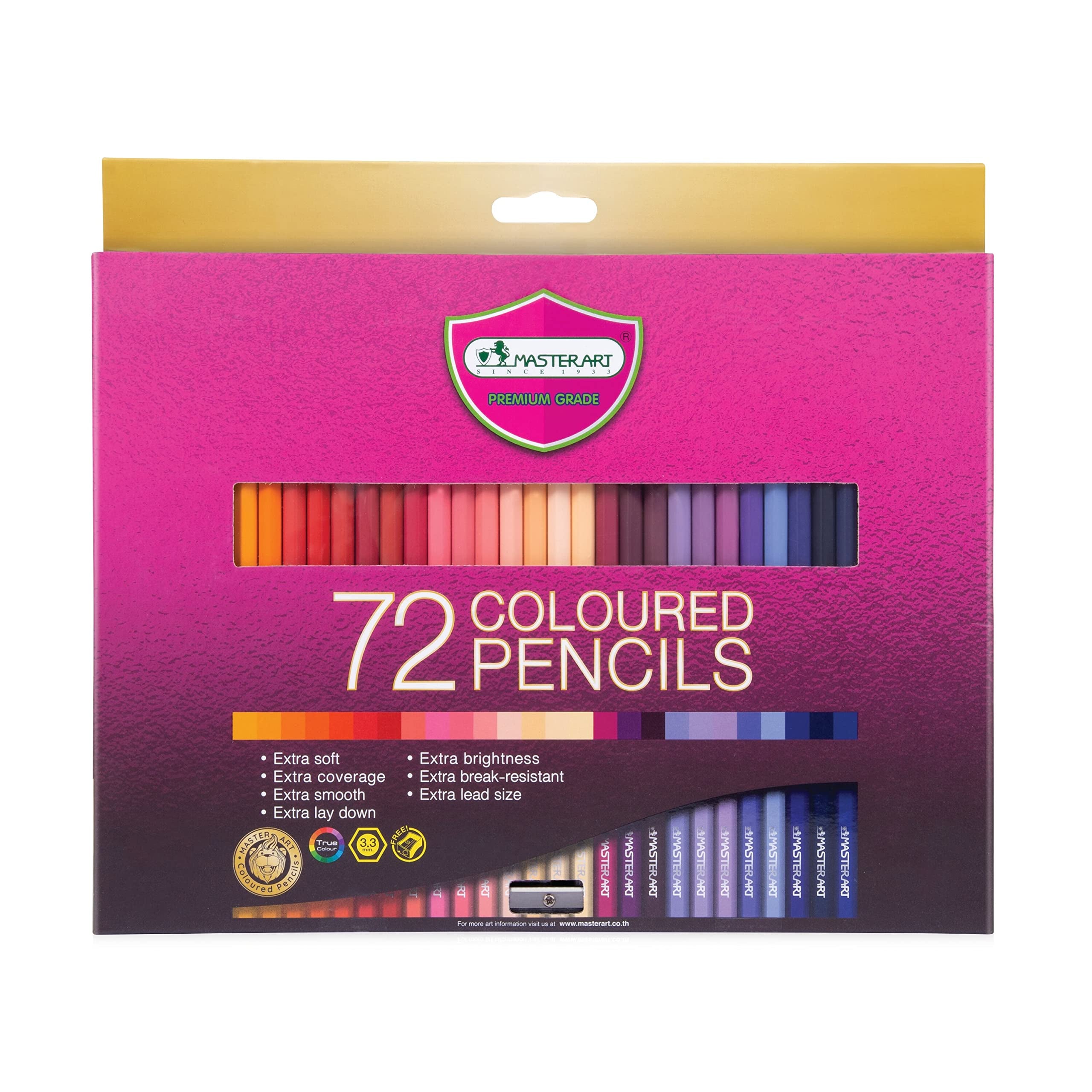 Master Art Premium Grade Coloured Pencils (Set of 72 Pencils)