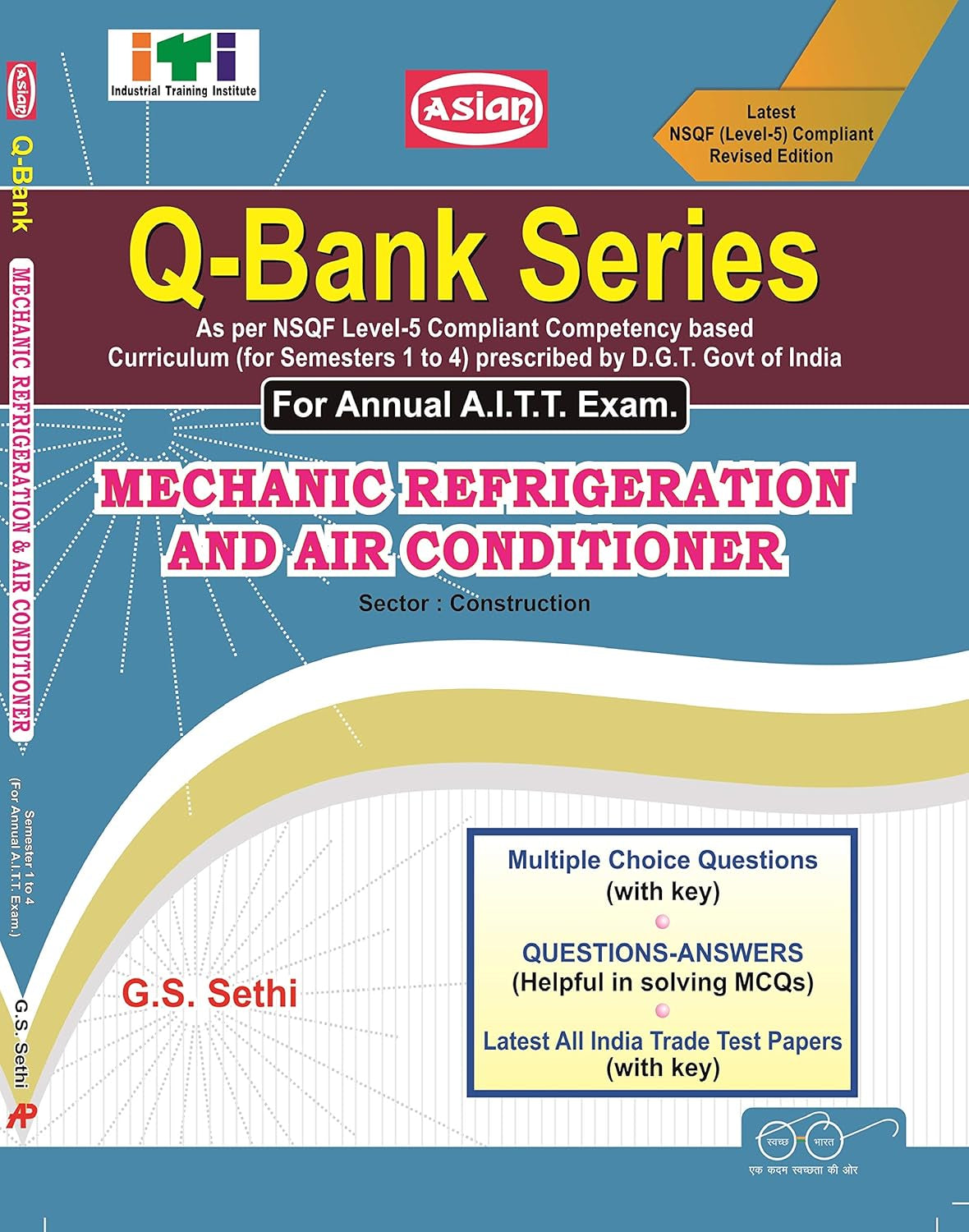 Asian Q-Bank Series Mechanic Refrigeration and Air Conditioner (NSQF Level-5 Syllabus) (Semester 1 to 4)